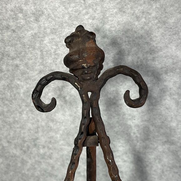 Vtg Ornate Cast Iron Easel Stand 15” Display Frame Plate Book Artifact Rustic - Picture 11 of 16